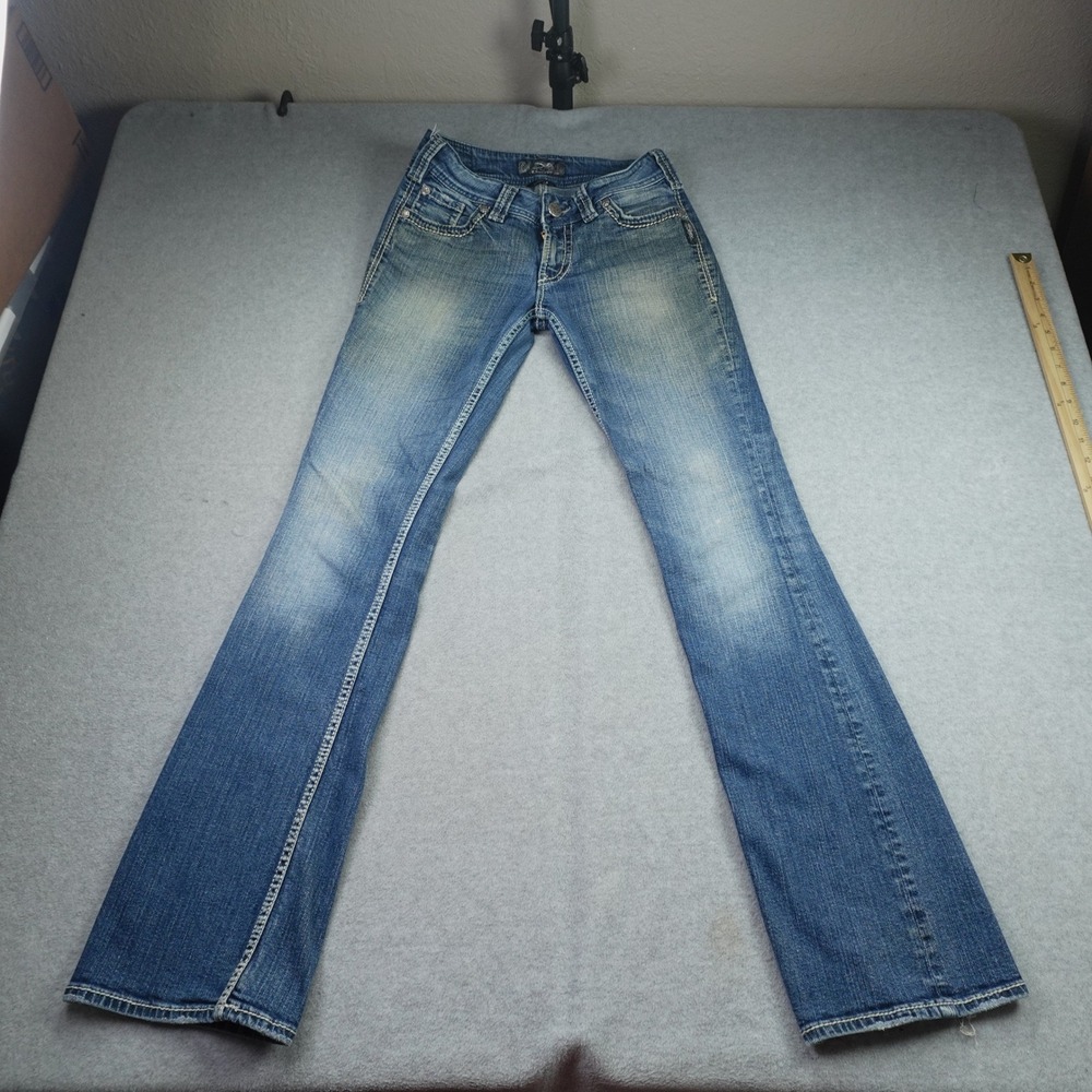 Silver Jeans Womens 26 Blue Suki Surplus Bootcut Jeans Med Wash Denim Low-Rise